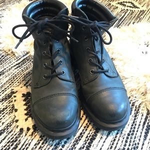 Lace up combat boots